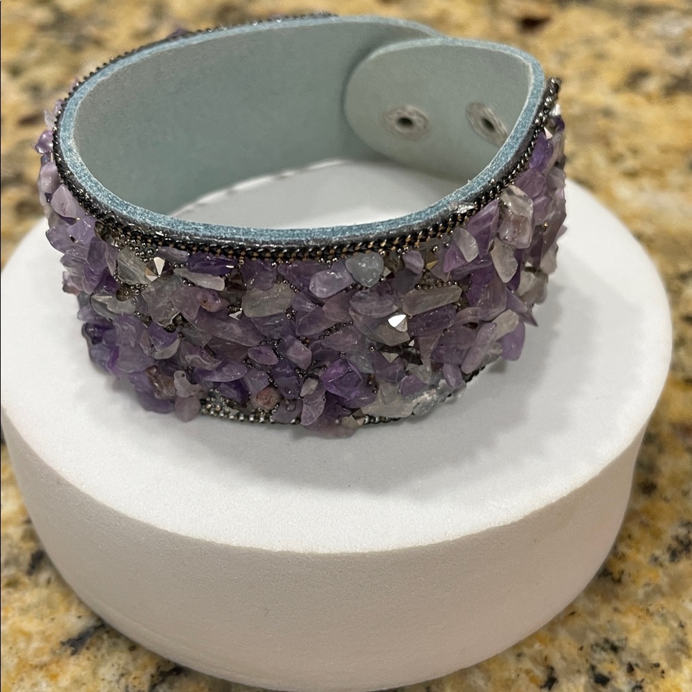 Artisan Purple Gemstone Bracelet - Picture 8 of 8
